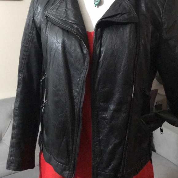 Rococo Black leather jacket, size L - Picture 3 of 8